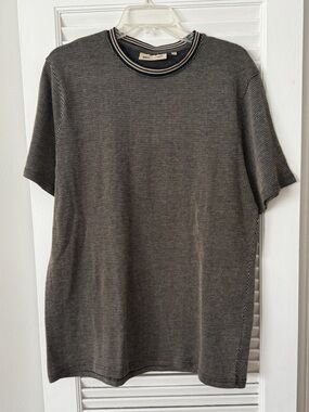 Amongst Others - Men's Short-Sleeve Knit Crewneck Shirt - Black/Gray - Size XL